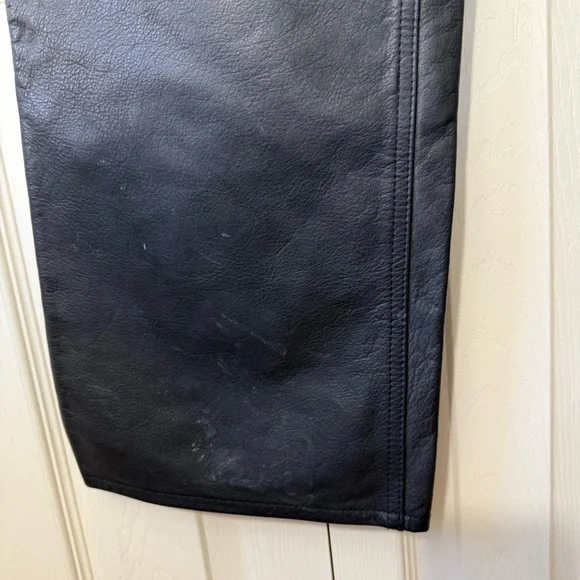 Vintage Gap Biker Straight Fit Genuine Leather Riding Pants Mens Size 38x32